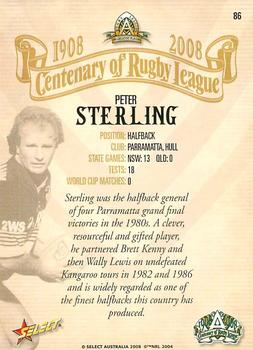 2008 NRL Centenary #86 Peter Sterling Back